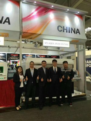 fiber laser cutting machine in exhibition
