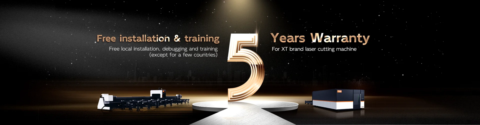 XT LASER 5-year warranty
