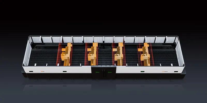 four beams laser cutting machine
